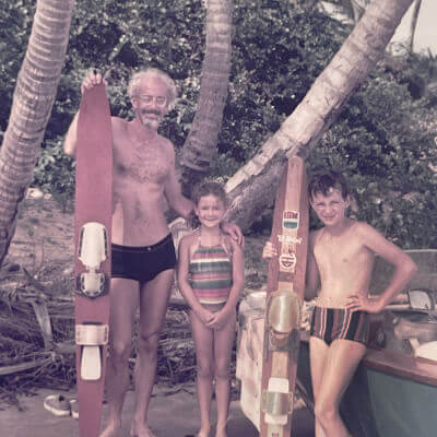 Jimmy Nelson With His Sister Lucy And His Father